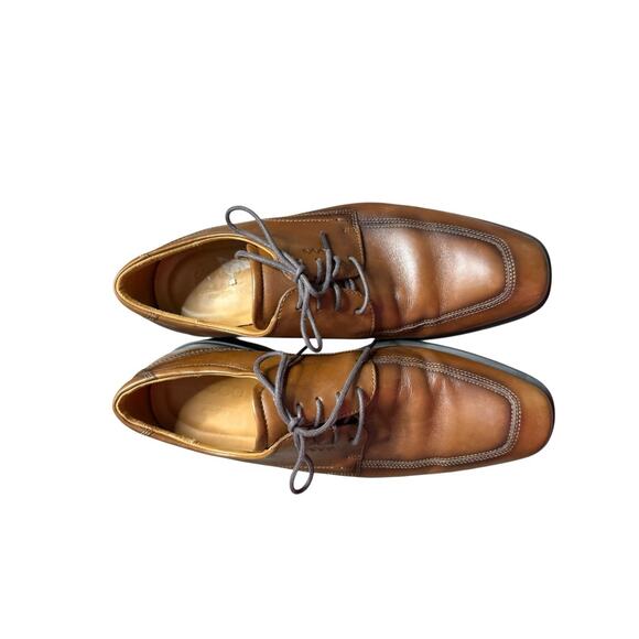 ECCO Oxford Dress Shoes Men\'s Size 8 EU42 Brown Shock Point Lace Up‎ main image 5